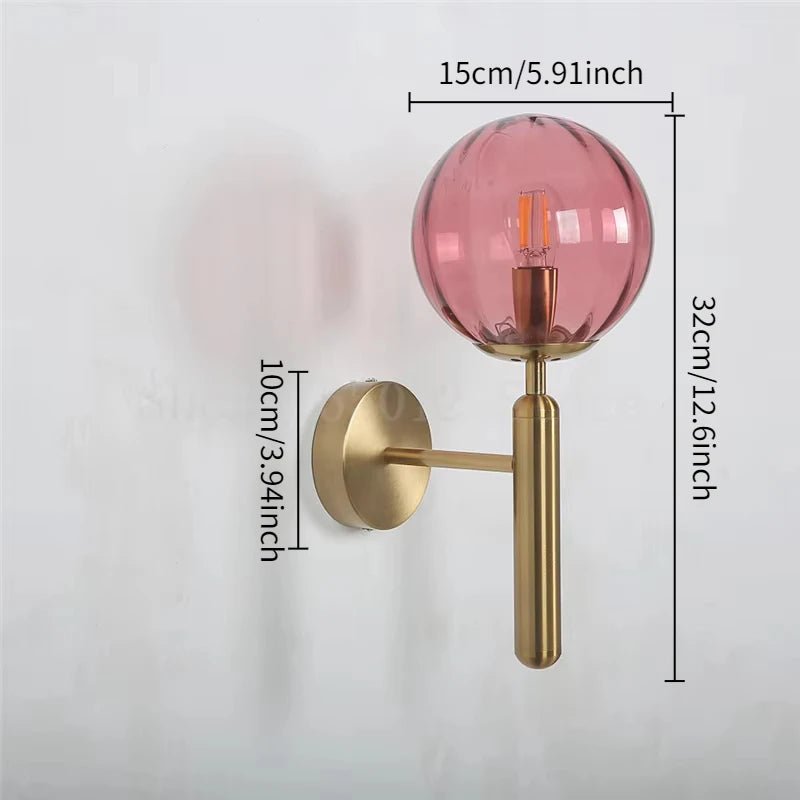 Blue Glass Wall Sconce – Modern Ambient Light Fixture - Grace & Ashes