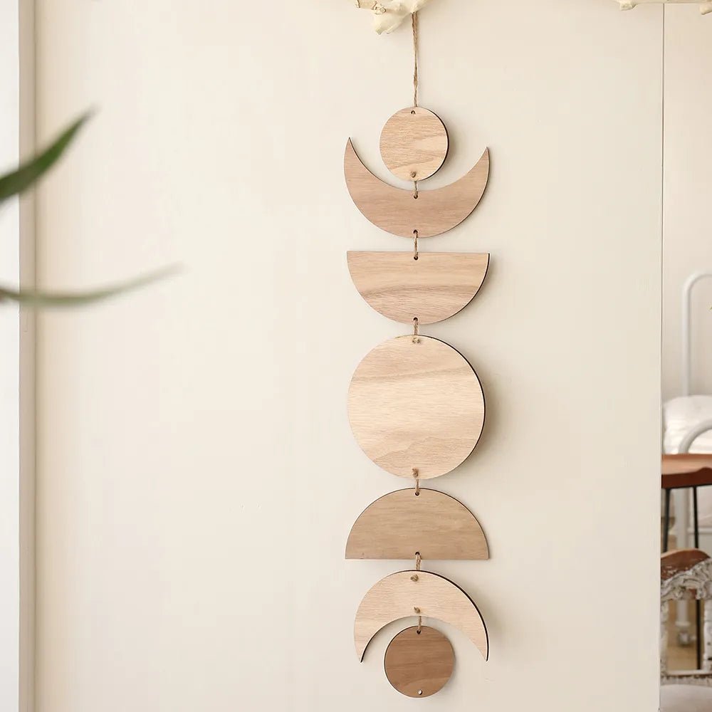 Handcrafted Wooden Moon Phase Garland - Grace & Ashes