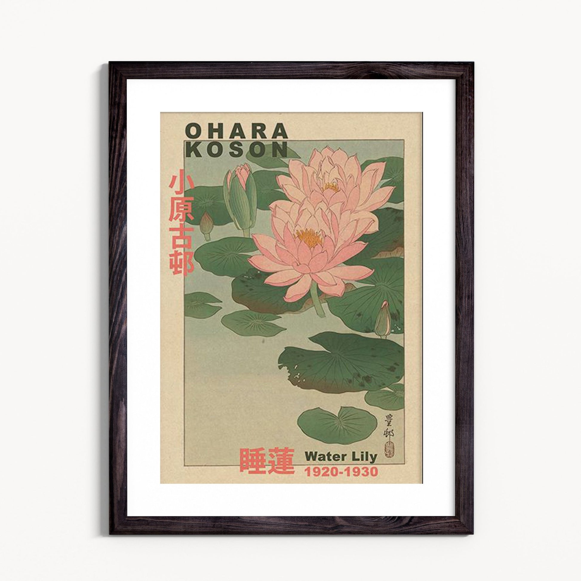 Pink Water Lily - Hokusai Ohara Koson - Grace & Ashes