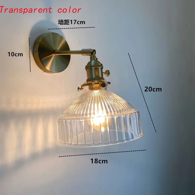 Ribbed Teal Glass Wall Light - Grace & Ashes