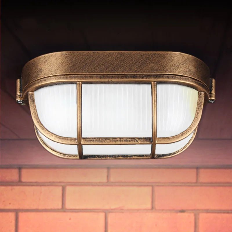Vintage Outdoor Waterproof Wall Light – Industrial IP65 E27 Fixture - Grace & Ashes