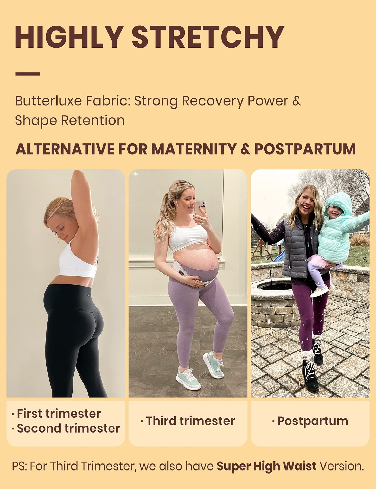 Yoga Leggings 25'' - High Waisted Workout Gym Leggings - Grace & Ashes