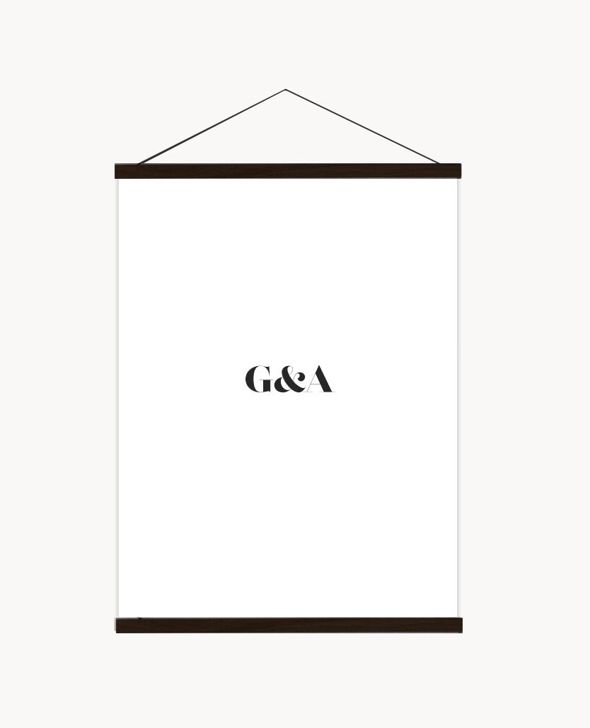 Magnetic frame in black 32cm (for A3) - Grace & Ashes