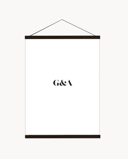 Magnetic frame in black 32cm (for A3) - Grace & Ashes