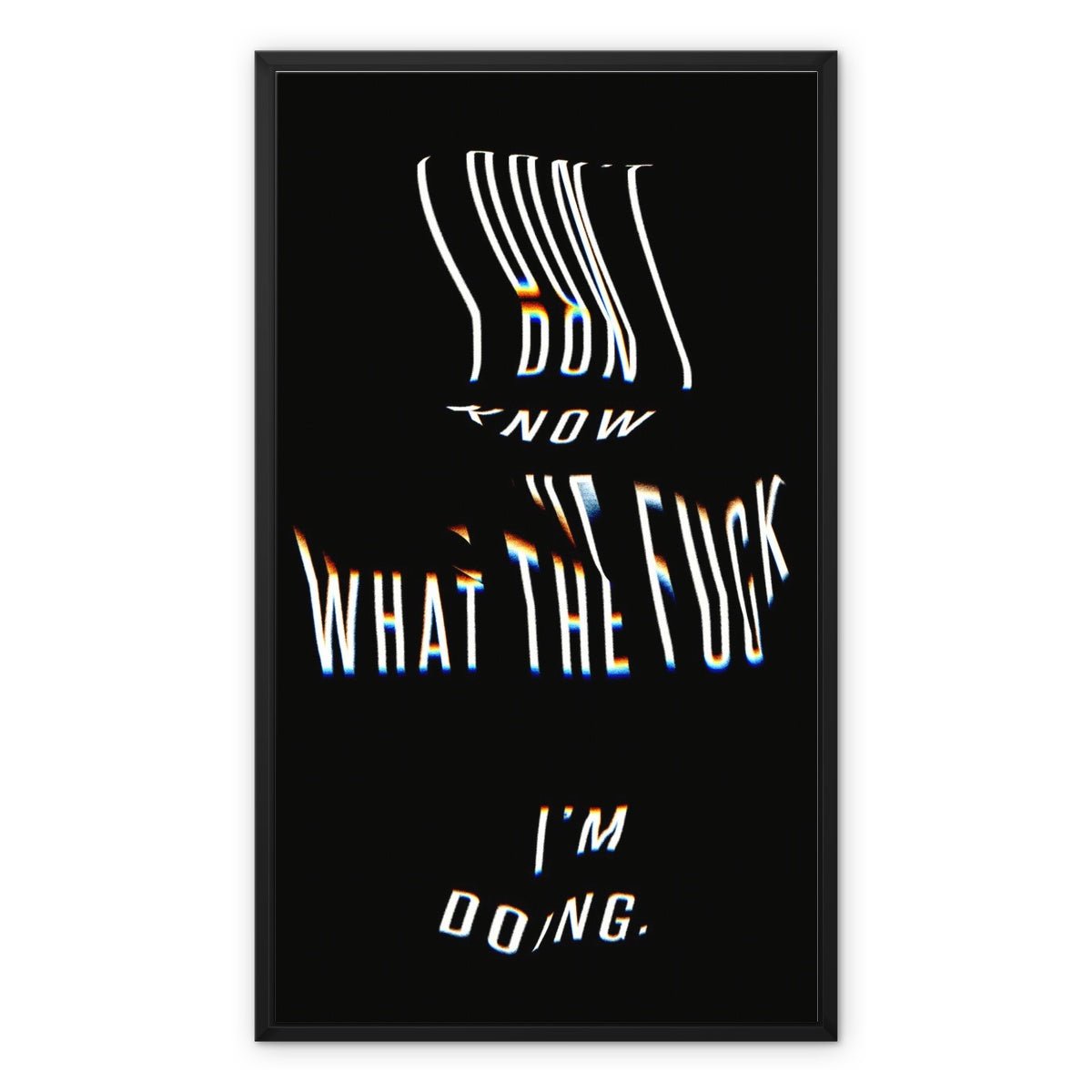 what the f**k Framed Canvas - Grace & Ashes