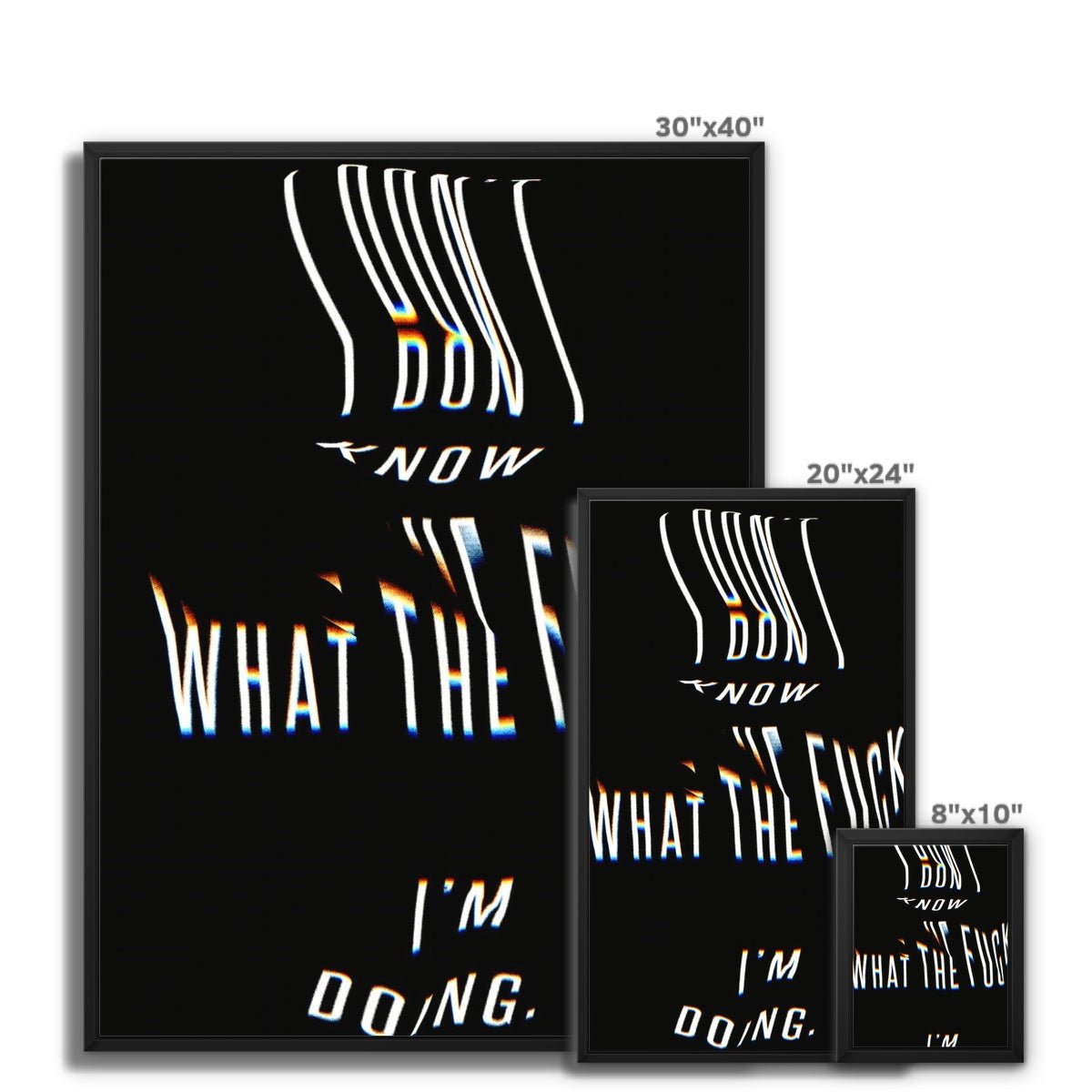 what the f**k Framed Canvas - Grace & Ashes