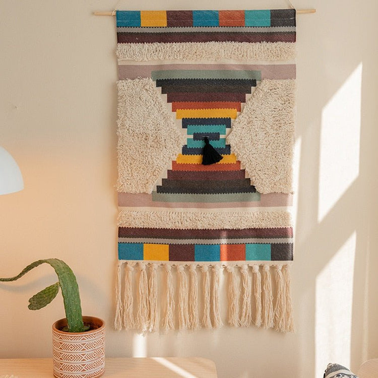Handwoven wall hanging, Grace & Ashes textiles collection