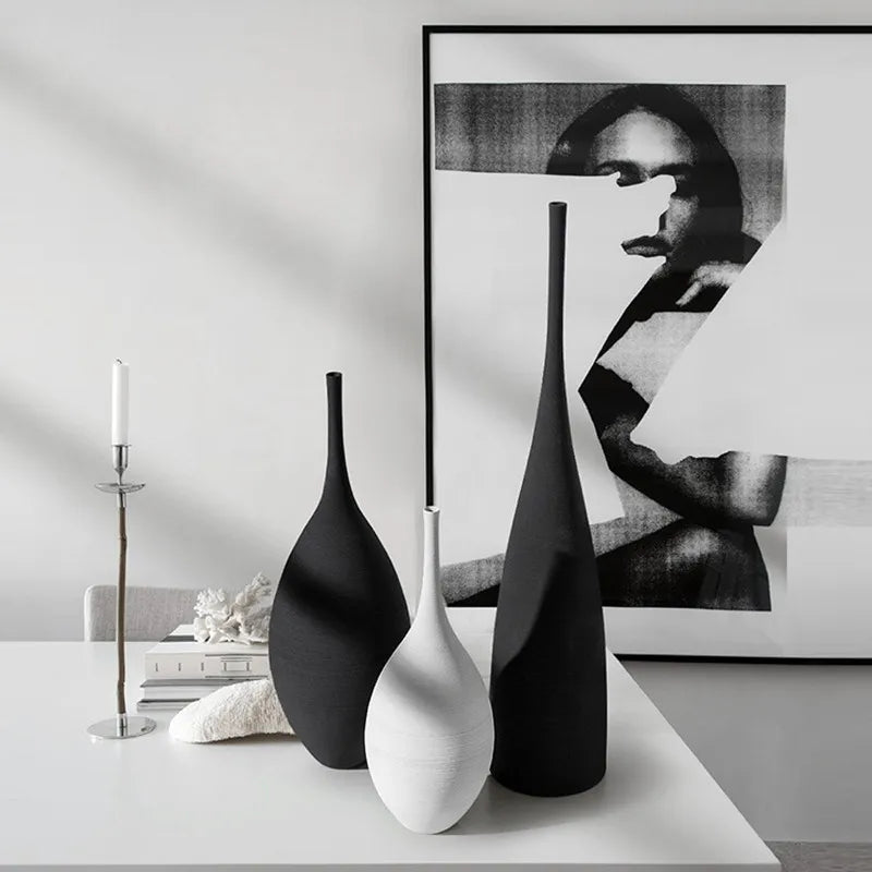 Zen ceramic vase as a Japandi centrepiece