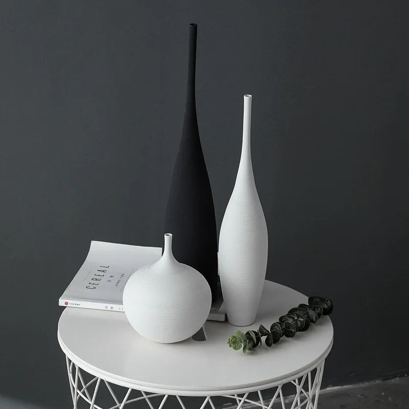 Zen ceramic vase as a Japandi centrepiece