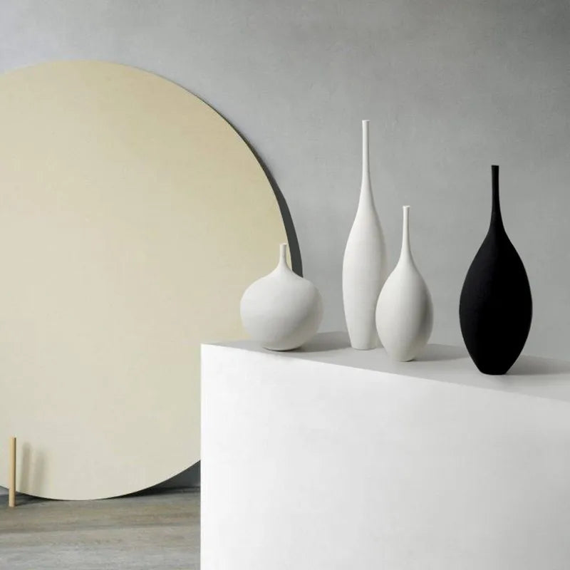 Zen ceramic vase as a Japandi centrepiece