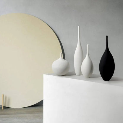 Zen ceramic vase as a Japandi centrepiece