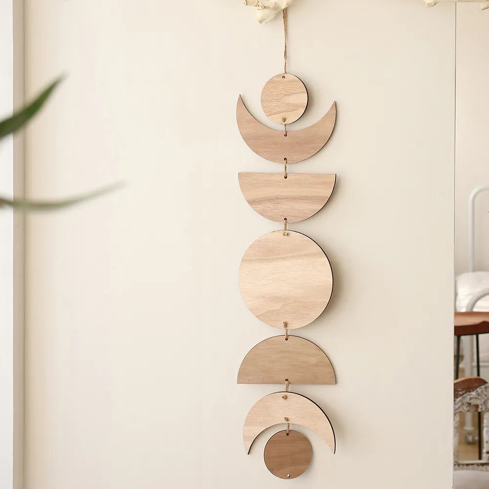 Handcrafted Wooden Moon Phase Garland