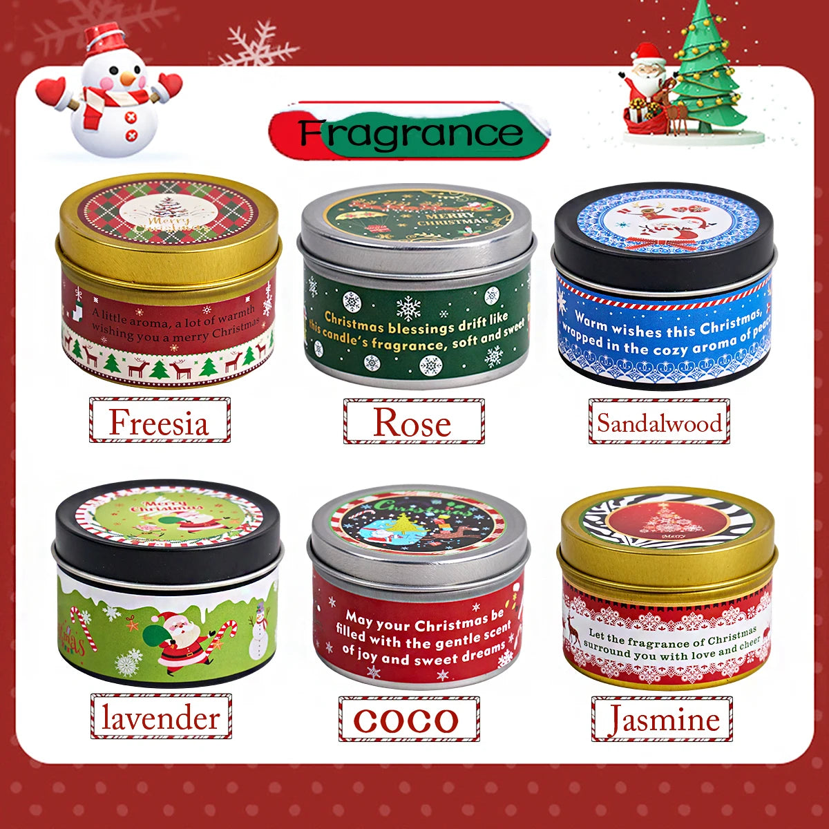 Christmas scented soy candle jars with dried flowers