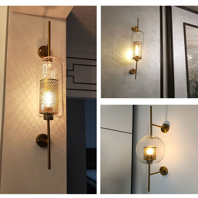 Honey Comb Glass Sconce