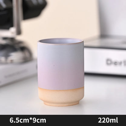Japanese-style kiln-glazed stoneware coffee mug