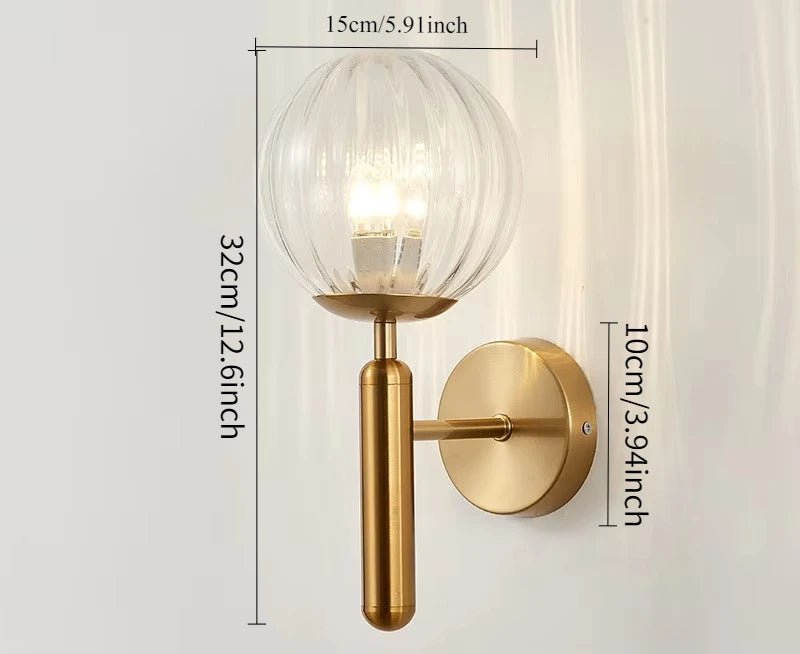 Blue Glass Wall Sconce – Modern Ambient Light Fixture - Grace & Ashes