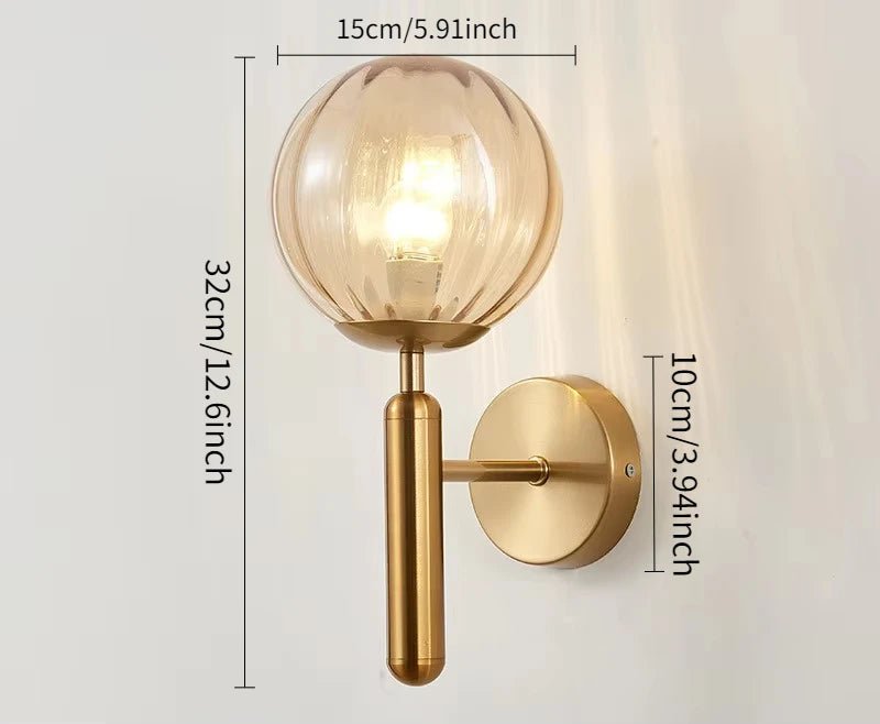 Blue Glass Wall Sconce – Modern Ambient Light Fixture - Grace & Ashes