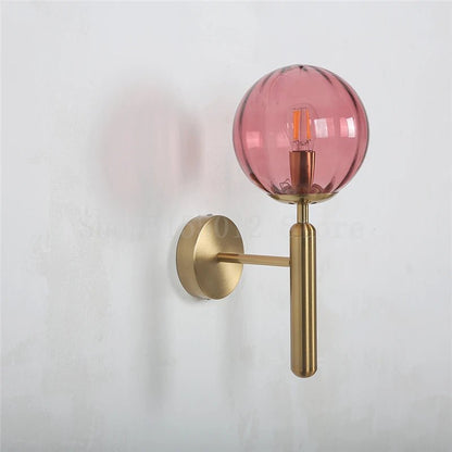 Blue Glass Wall Sconce – Modern Ambient Light Fixture - Grace & Ashes