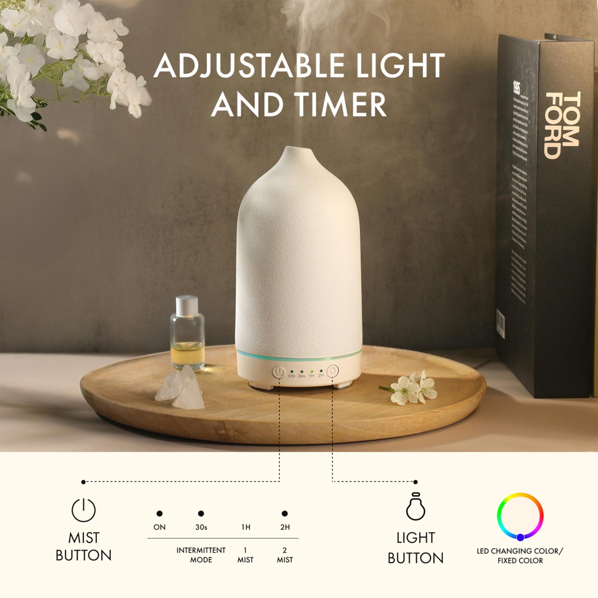 Ceramic Essential Oil Diffuser - Grace & Ashes