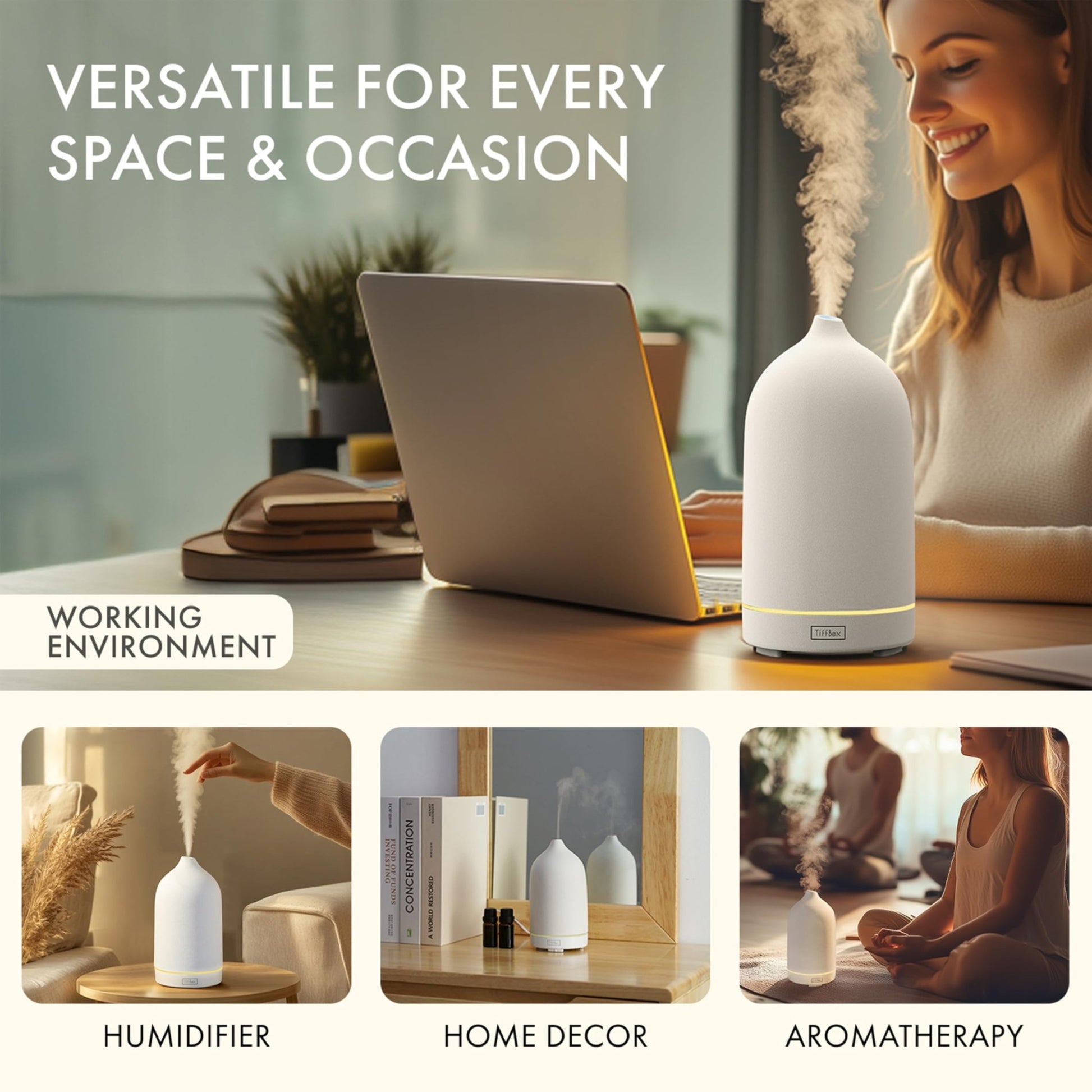 Ceramic Essential Oil Diffuser - Grace & Ashes