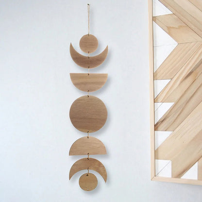 Handcrafted Wooden Moon Phase Garland - Grace & Ashes