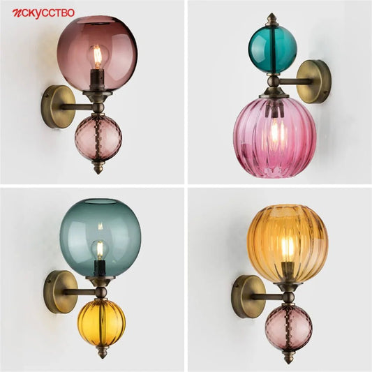 Modern Patchwork Color Ball Bubble Led Wall Lamp - Grace & Ashes