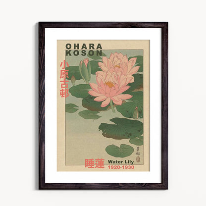 Pink Water Lily - Hokusai Ohara Koson - Grace & Ashes