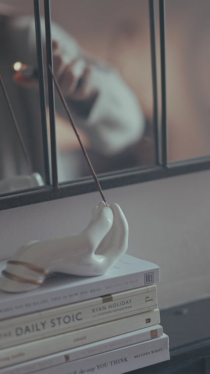 Ceramic Incense Cradle, Minimalist Incense Holder