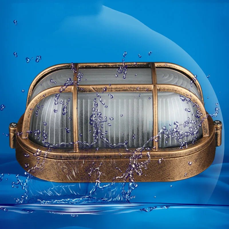 Vintage Outdoor Waterproof Wall Light – Industrial IP65 E27 Fixture - Grace & Ashes