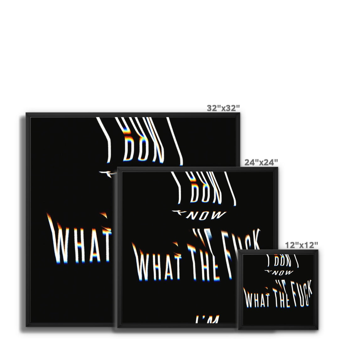 what the f**k Framed Canvas