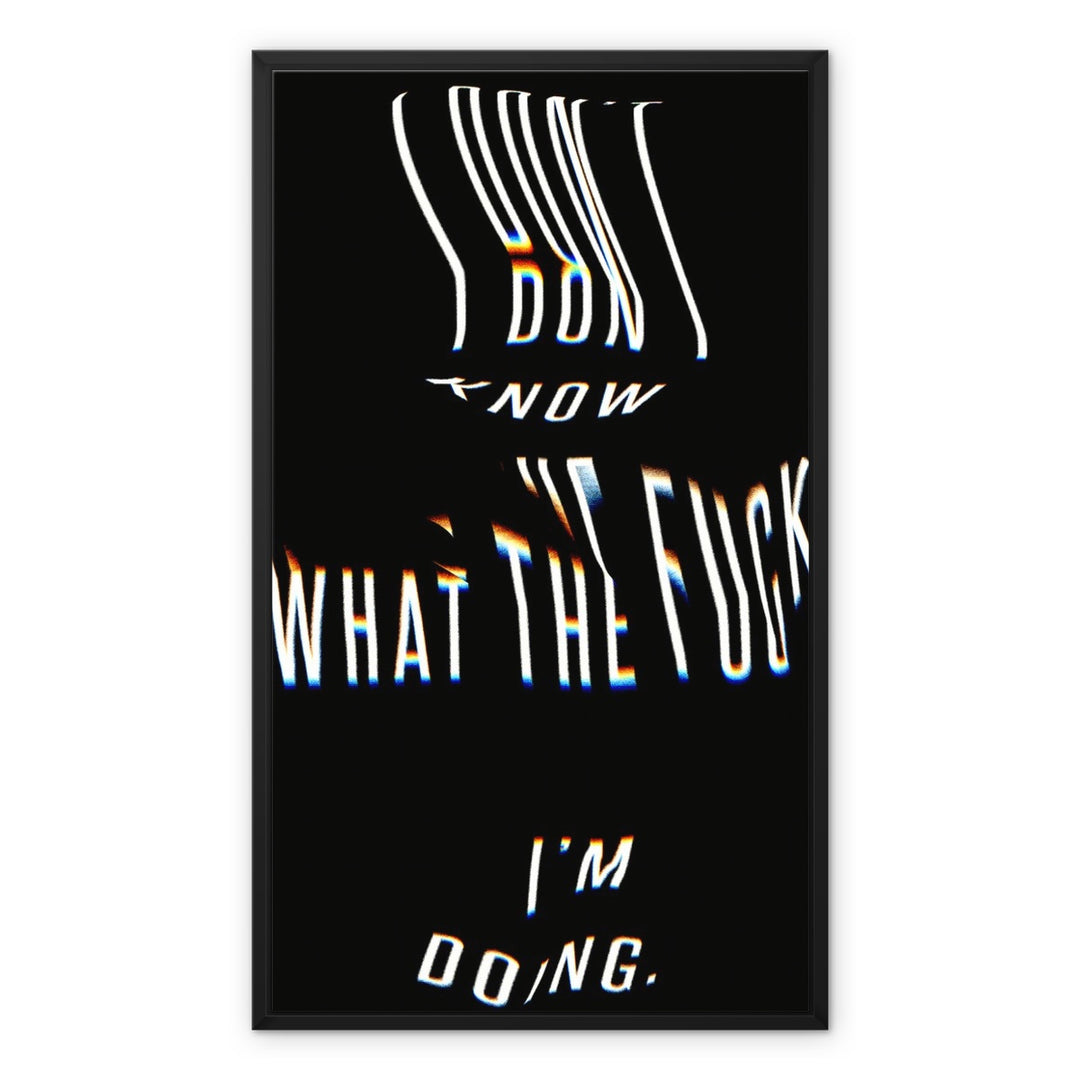 what the f**k Framed Canvas