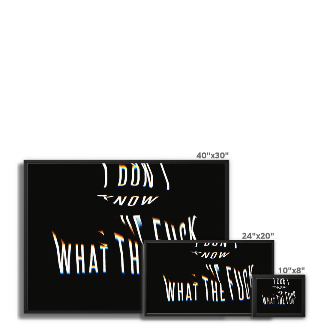 what the f**k Framed Canvas