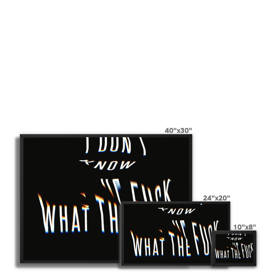 what the f**k Framed Canvas