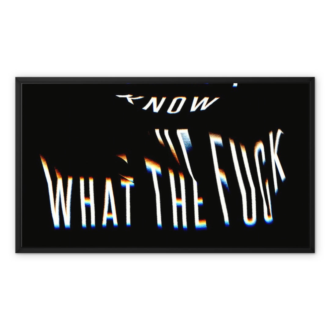 what the f**k Framed Canvas