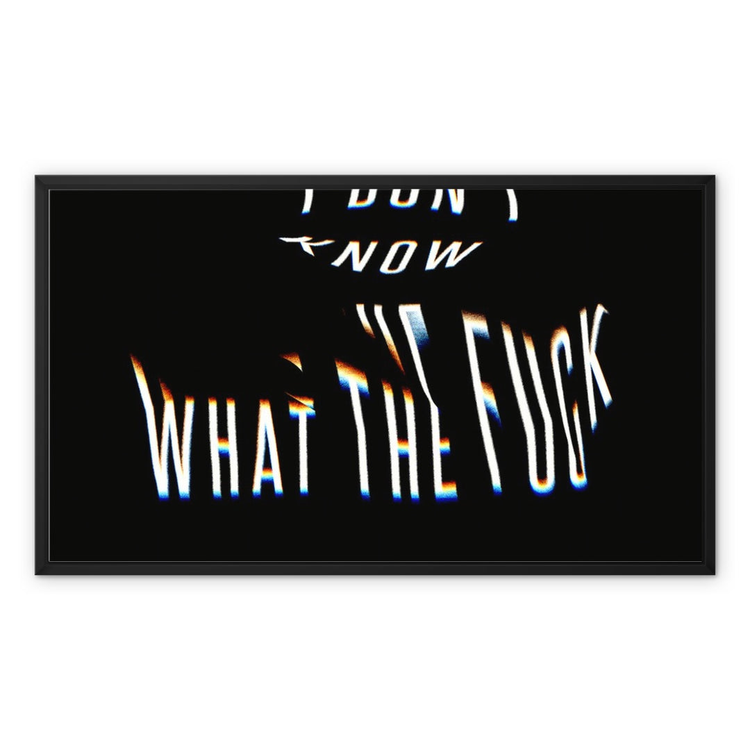 what the f**k Framed Canvas