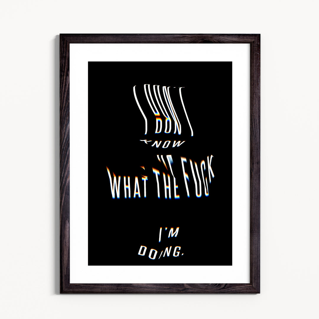 I don't know what the f**k I'm doing [Framed & Mounted]