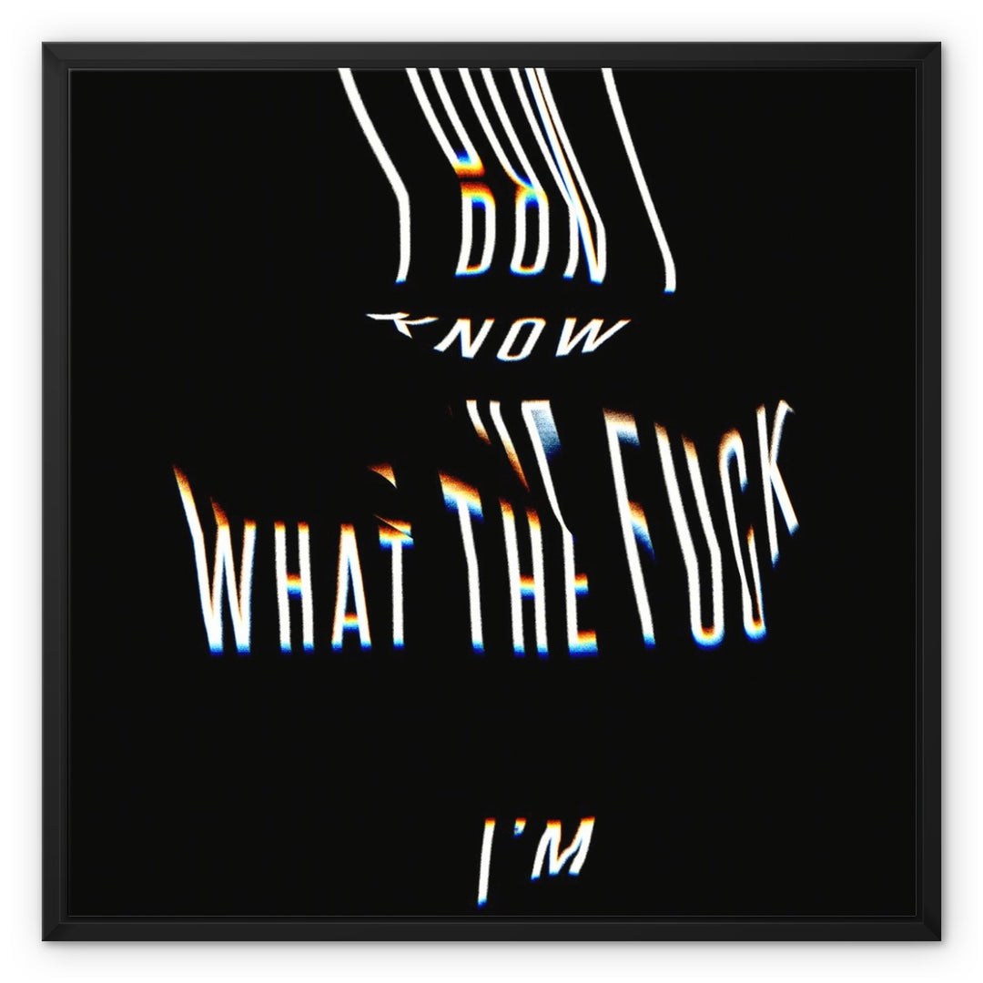 what the f**k Framed Canvas