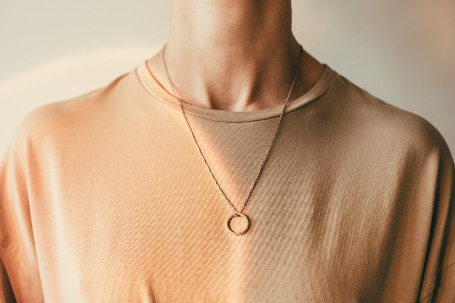Golden Circle Pendant Necklace - Grace & Ashes
