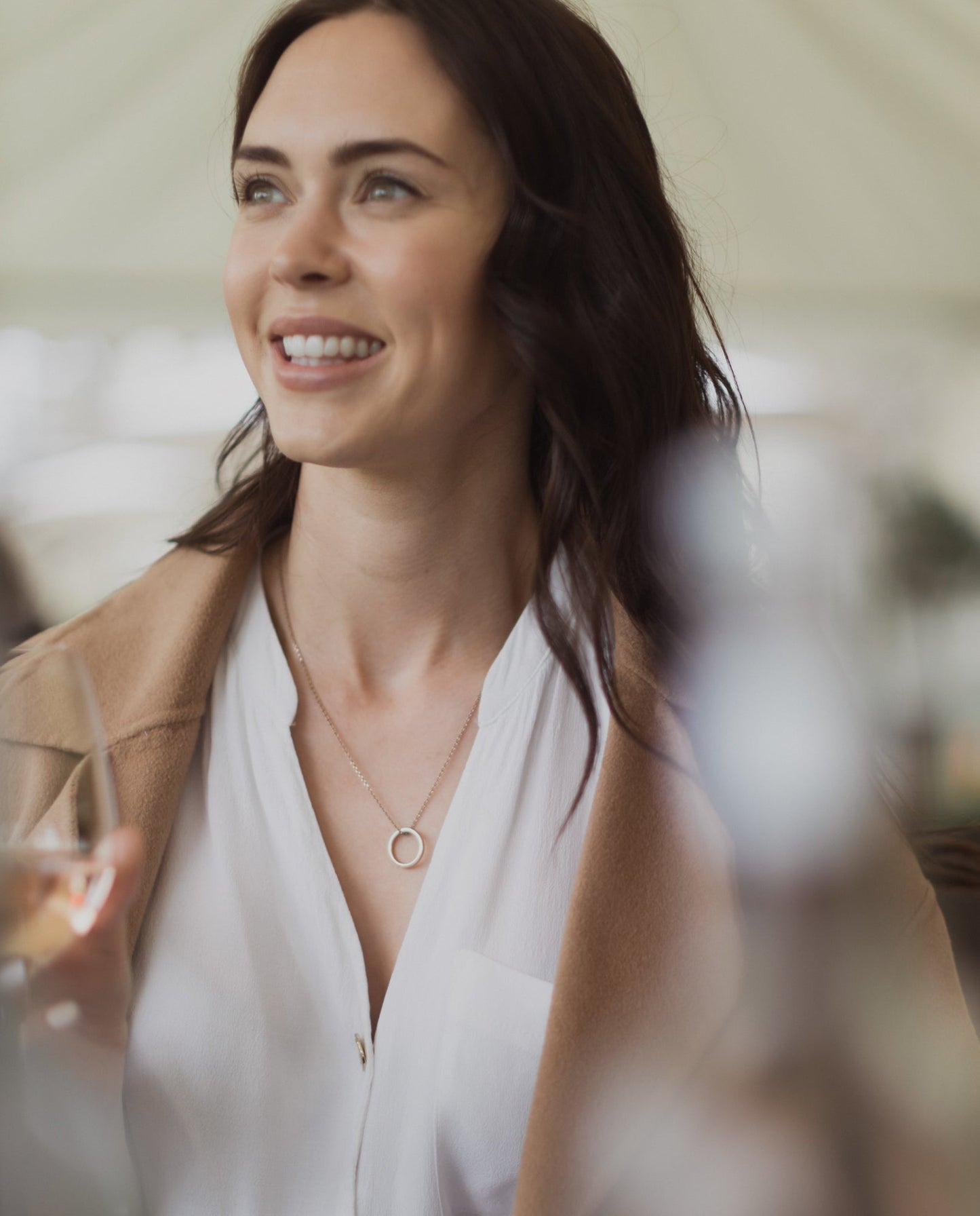 Golden Circle Pendant Necklace - Grace & Ashes