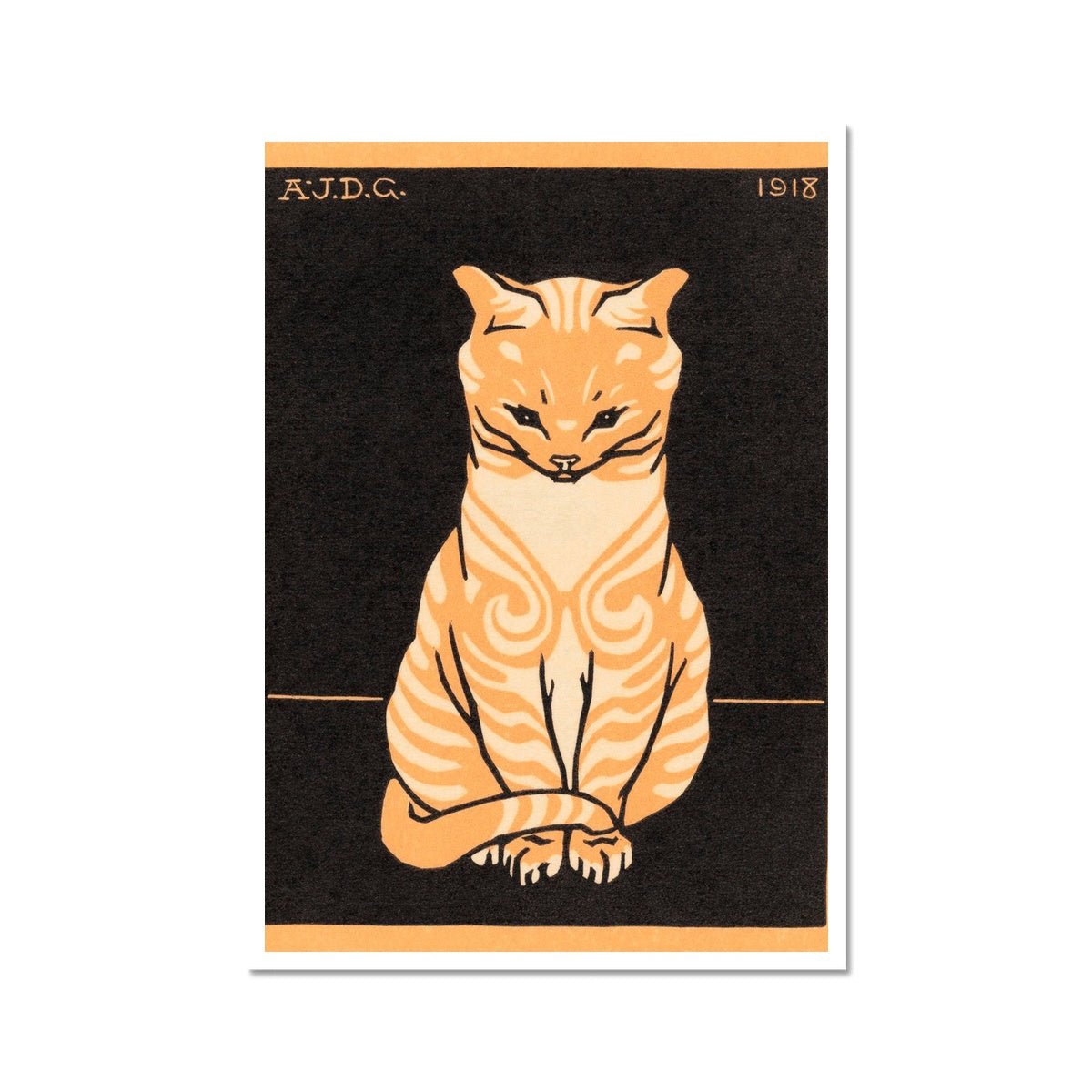 Julie de Graag Sitting Cat Fine Art Print - Grace & Ashes