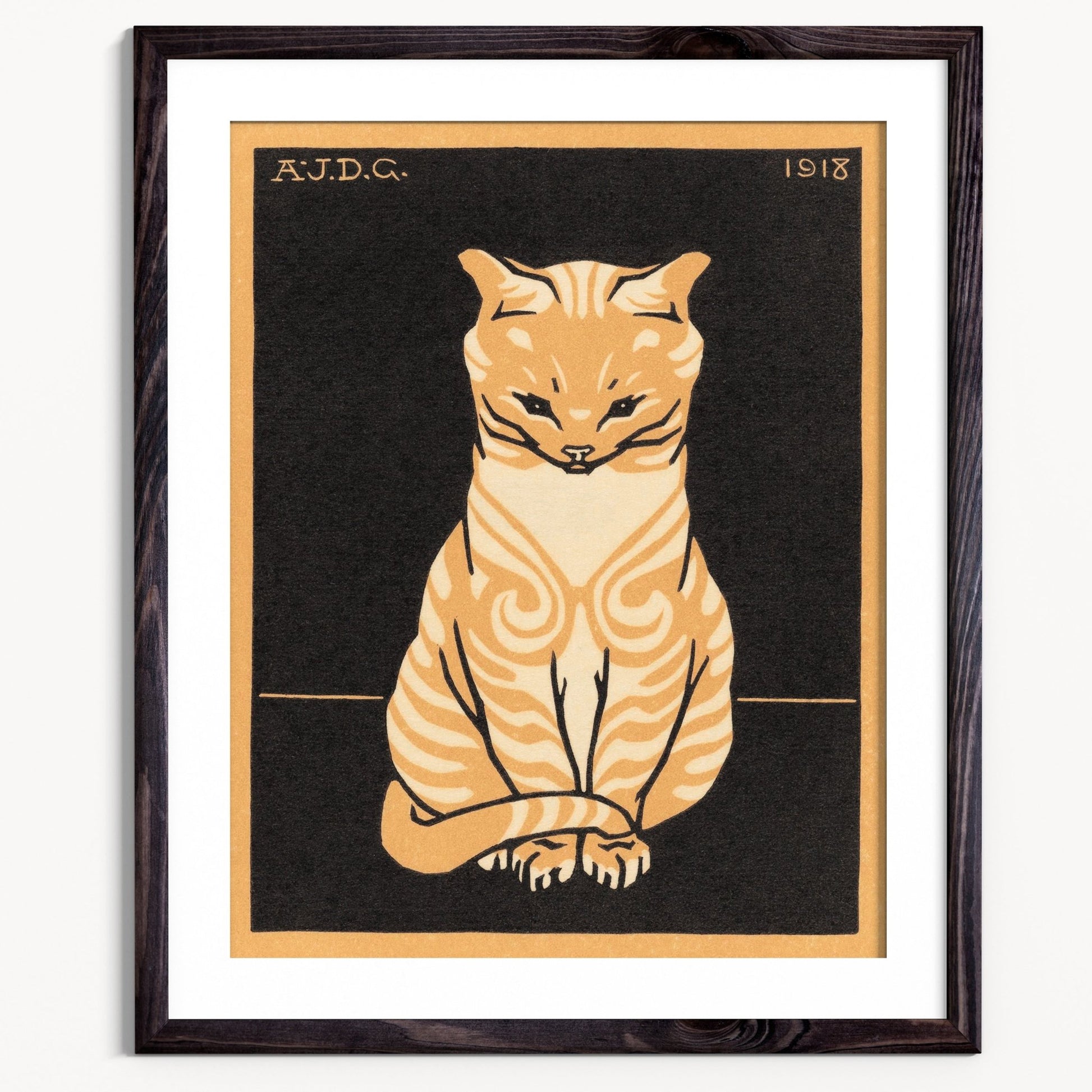 Julie de Graag Sitting Cat Fine Art Print - Grace & Ashes