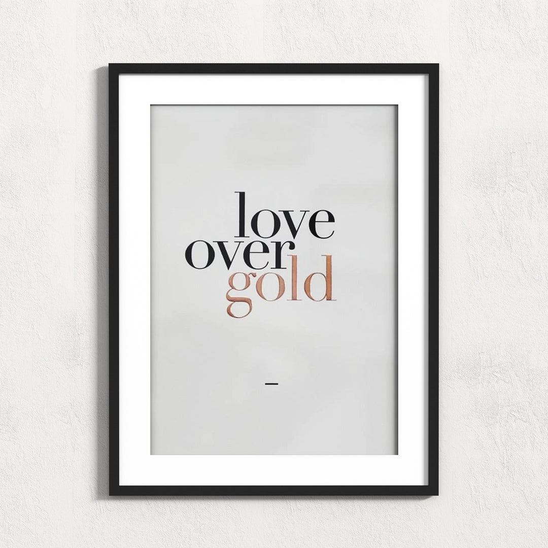 Love Over Gold Print