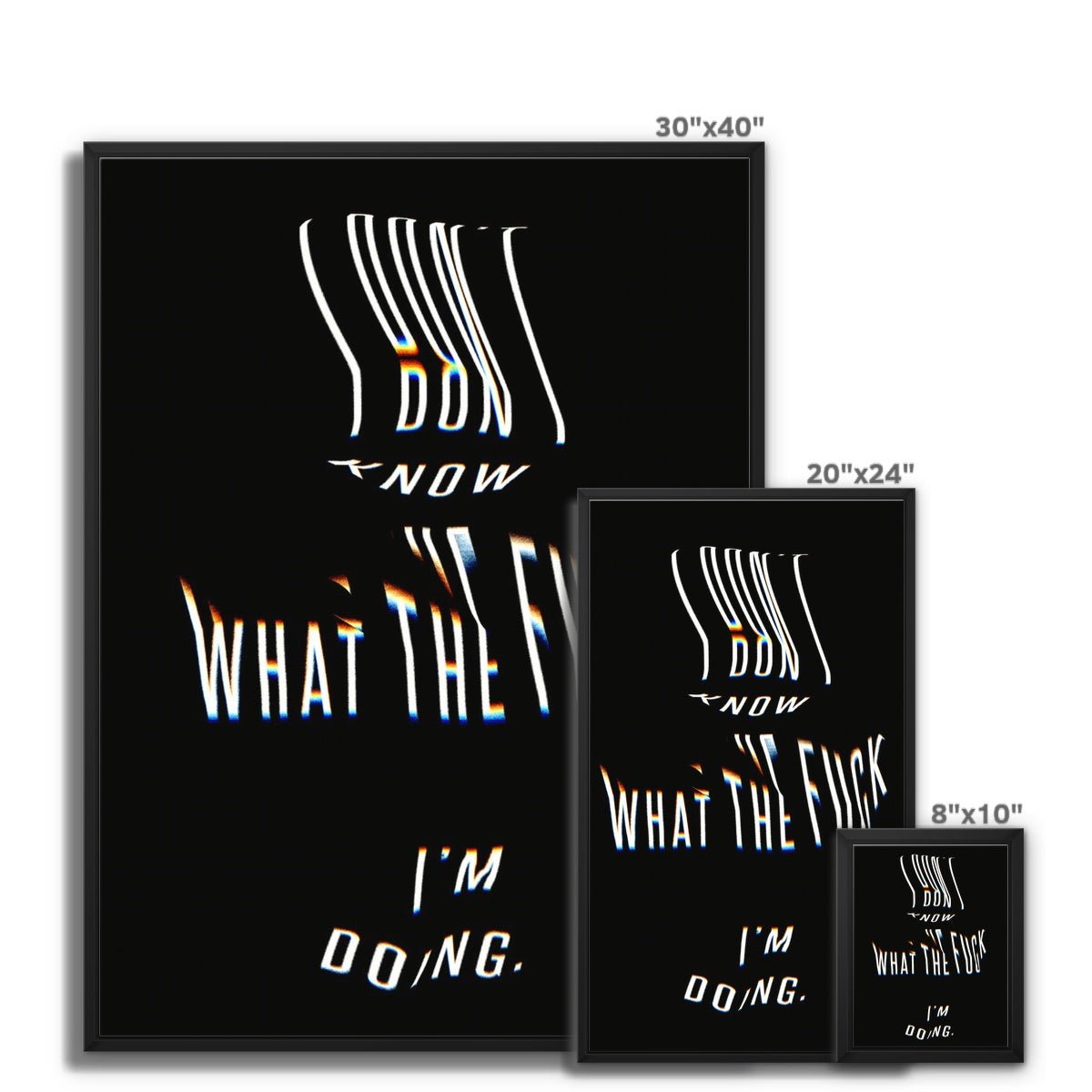 what the f**k Framed Canvas - Grace & Ashes