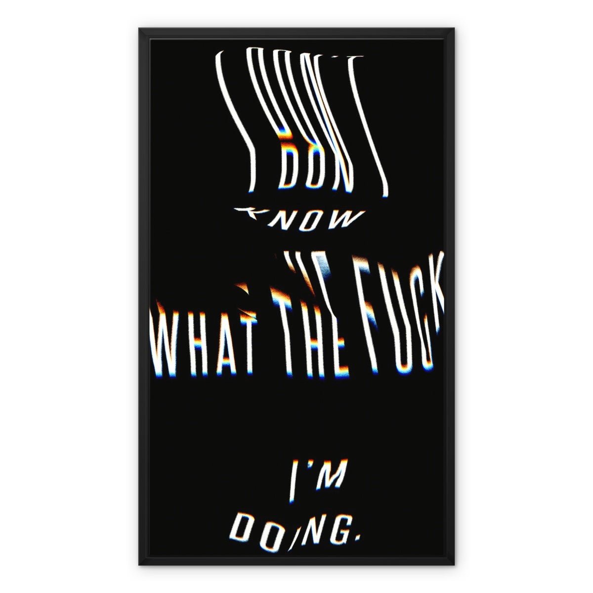what the f**k Framed Canvas - Grace & Ashes