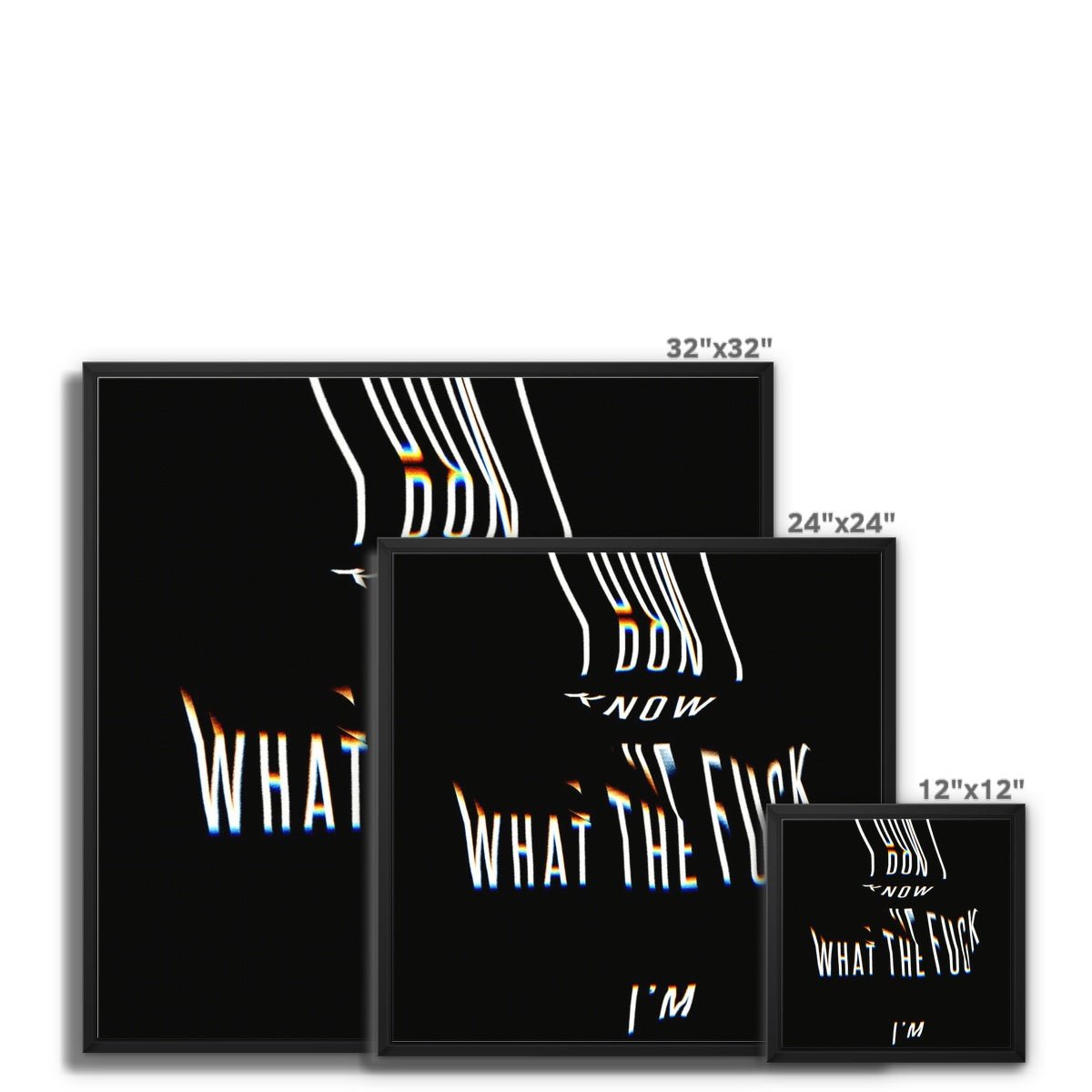 what the f**k Framed Canvas - Grace & Ashes